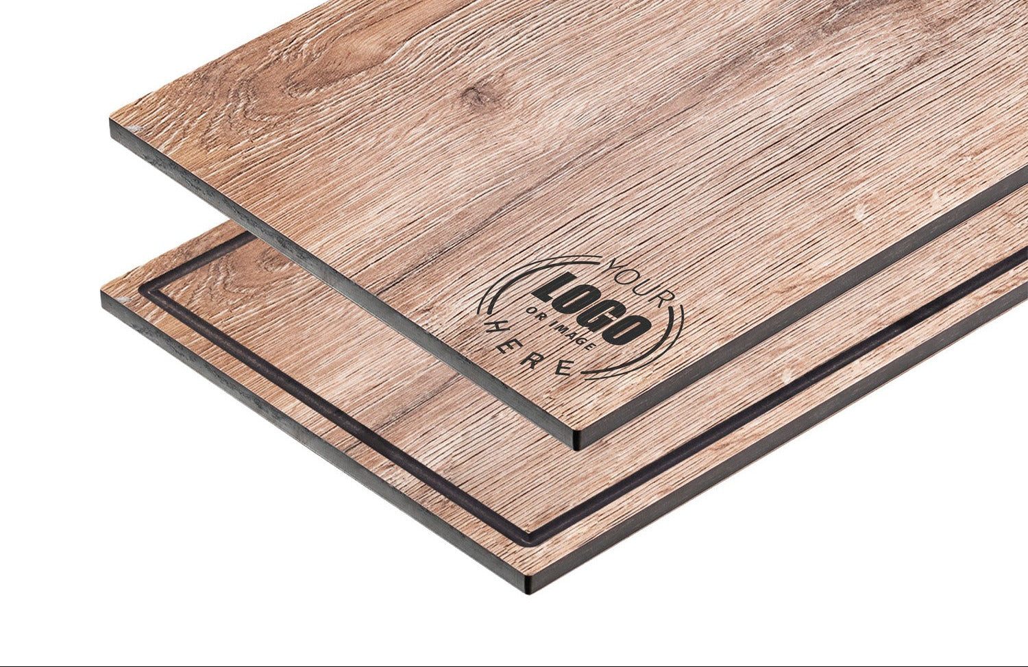 wood plate branding logo