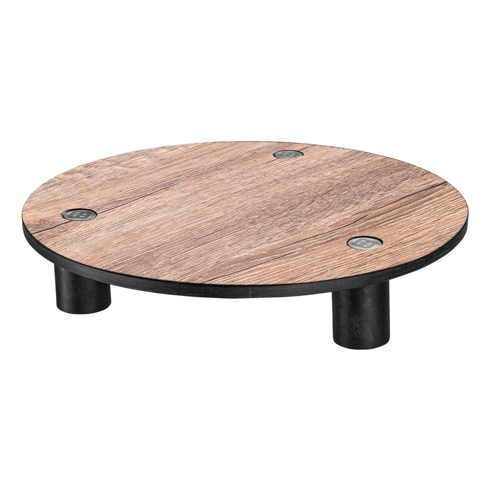 Buffet plate with screwed foot studs