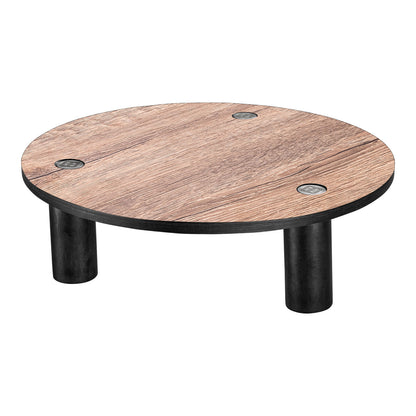 Buffet plate with screwed foot studs