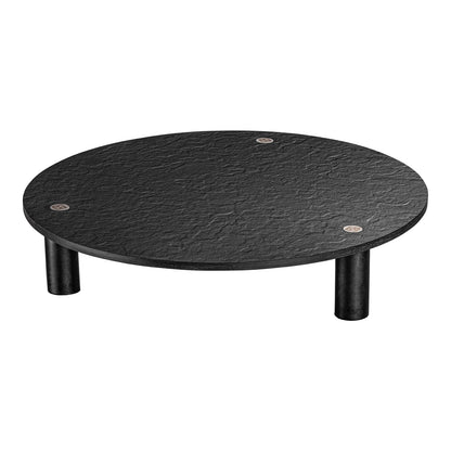 Buffet plate with screwed foot studs