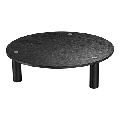 Buffet plate with screwed foot studs