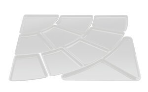 Auslageplatten-Kombination | Etageren 1/4 Kreis | 800 x 800 x 20 mm ETP14800800-20-70